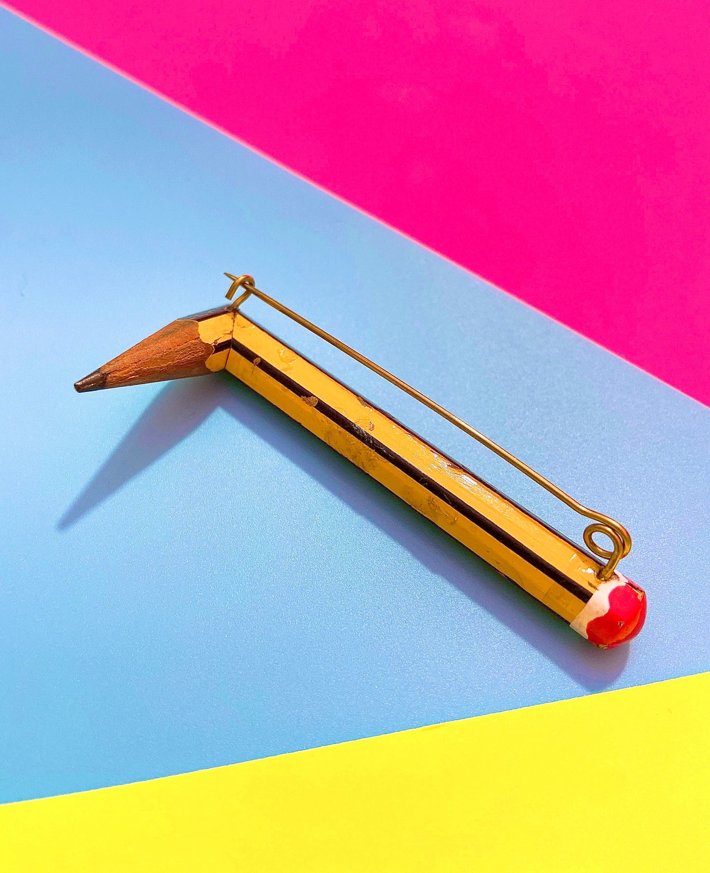 "Wonky Pencil" brooch